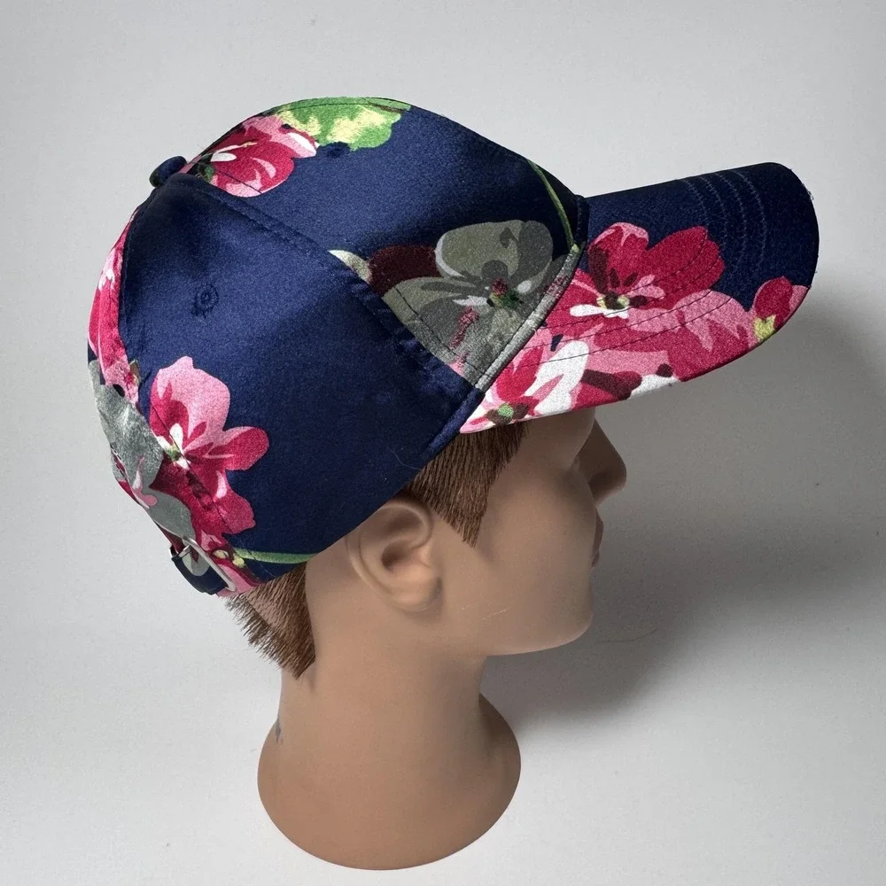 Marcus Adler New York Floral Baseball Cap One Size Navy Pink 100% Polyester